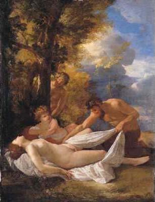 Nicolas Poussin Nymph and satyrs